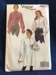 8786 VOGUE LOOSE YOKE COLLAR LONG SLEEVE BLOUSE PATTERN 18-22
